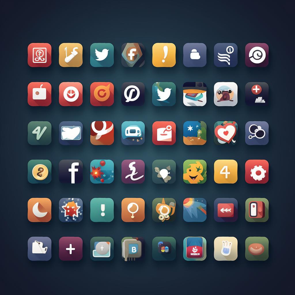 A collage of social media icons